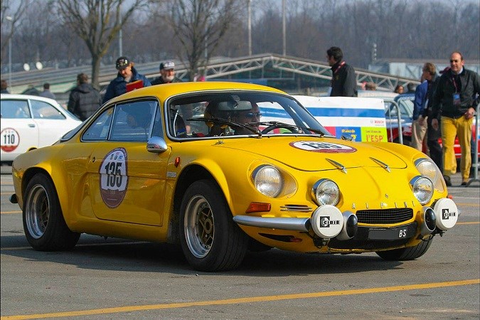 Vintage racing cars on display...