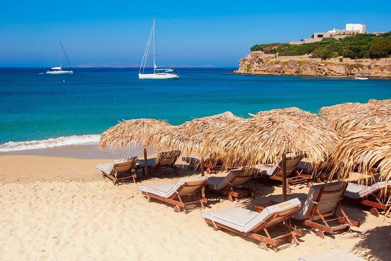 A place on the Greek beach can...