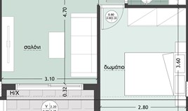 բնակարան 46 m² Սալոնիկում