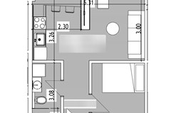 اپارتمان 43 m² در تسالونیکی